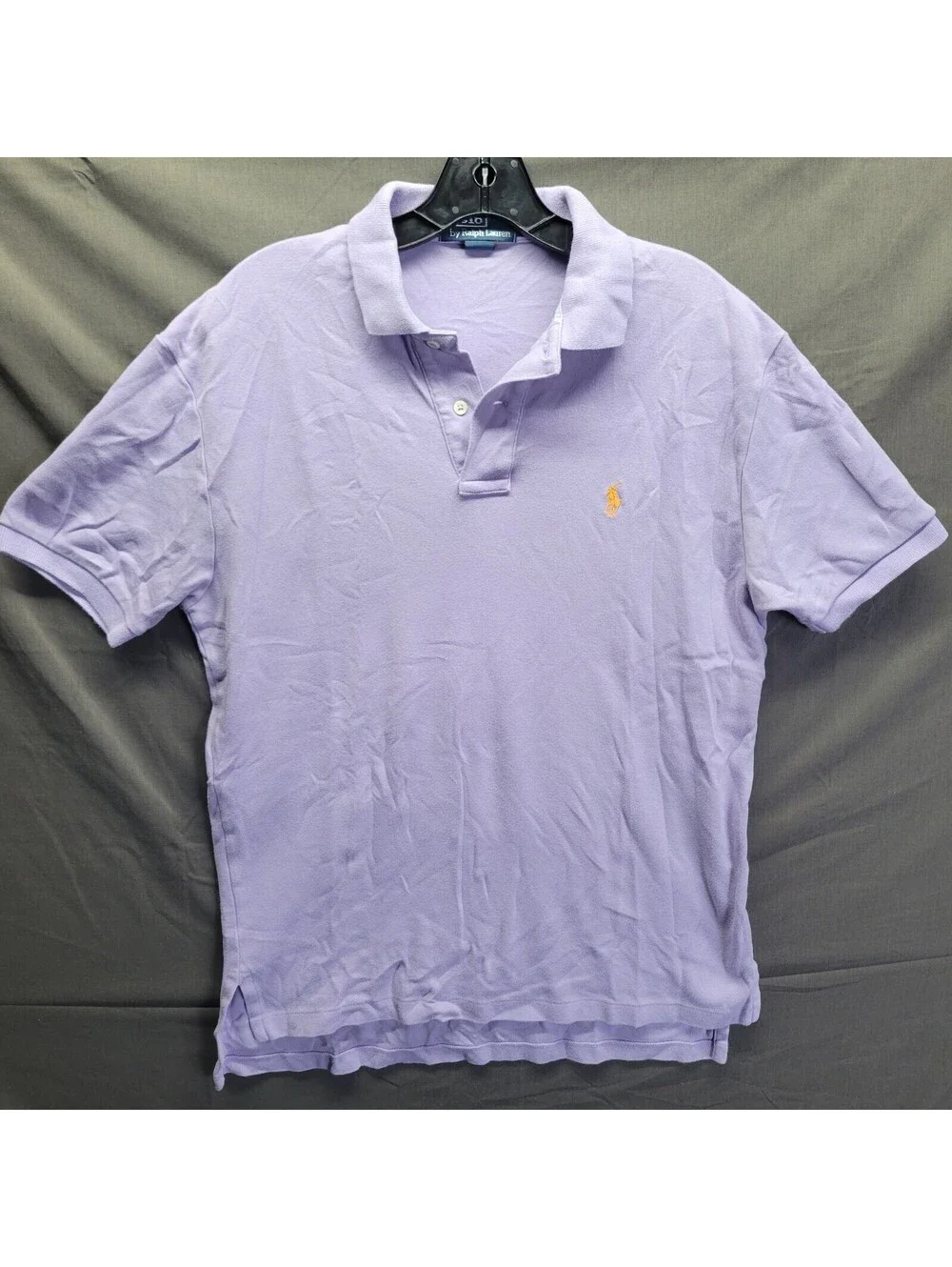 Vintage Lilac Polo by Ralph Lauren w/ Orange Pony 100% Cotton Soft Golf Sz Small